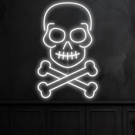 Czaszka i kości neon 12V