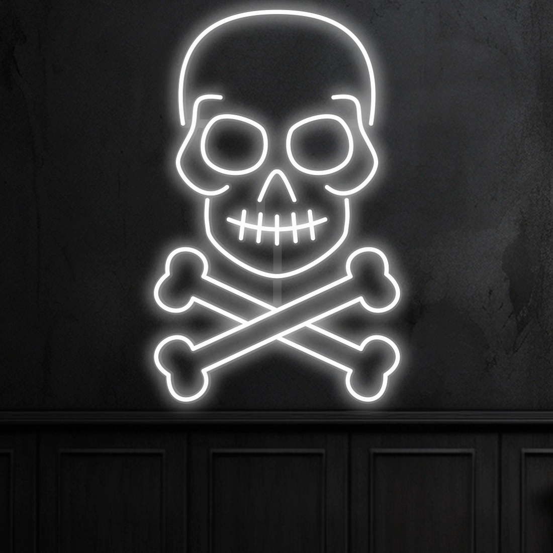 Czaszka i kości neon 12V