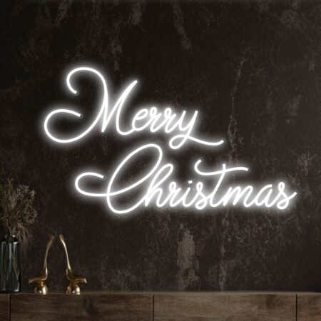 Odręczny napis Merry Christmas neon 12V