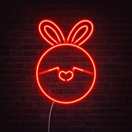 Królik W Wersji Simple Neon Led 12V
