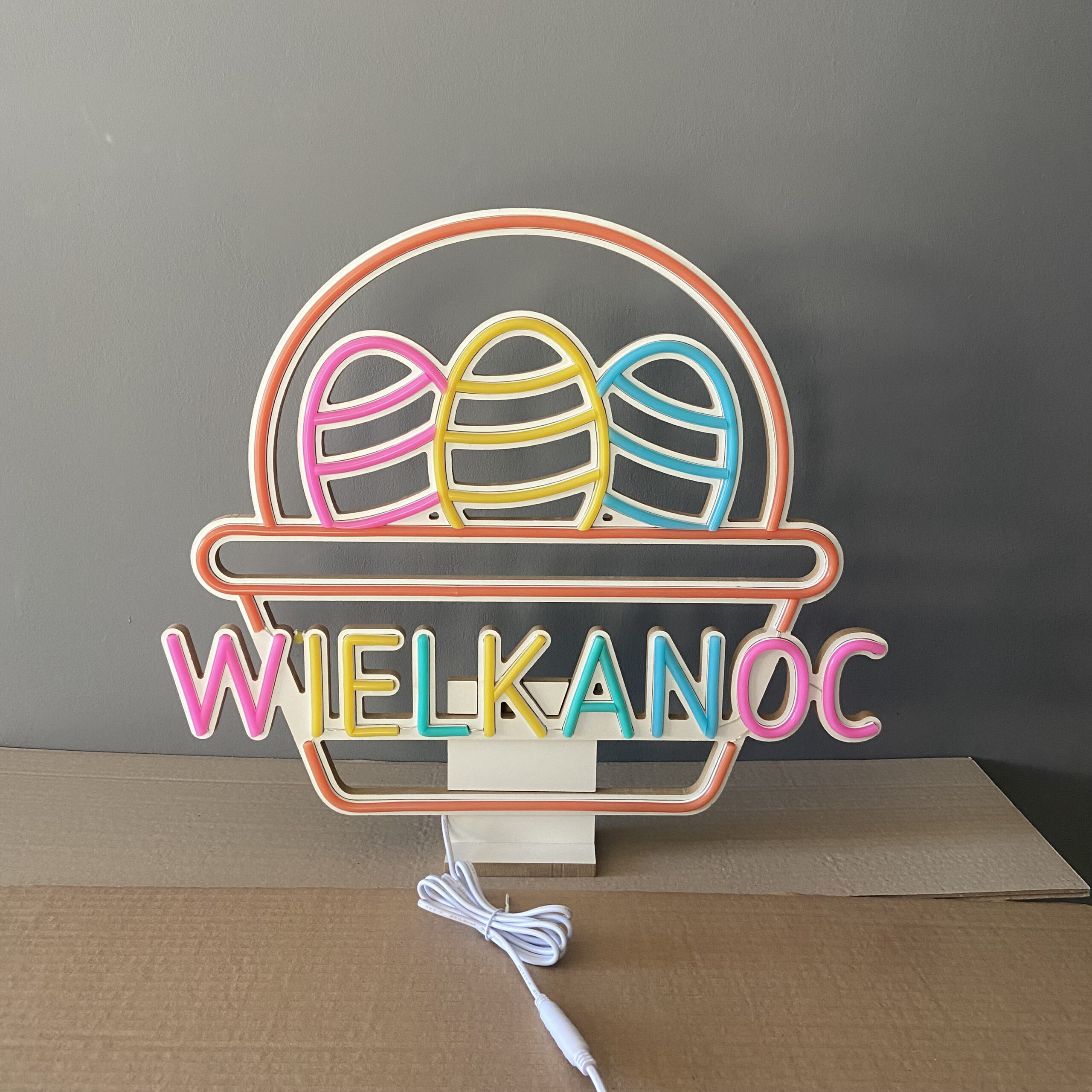 Kosz Wielkanocny Neon Led 12V - obrazek 2
