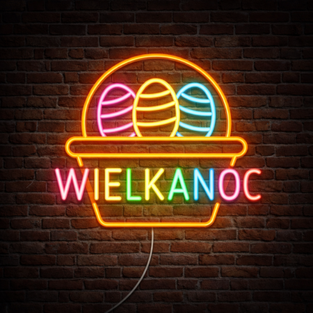 Kosz Wielkanocny Neon Led 12V