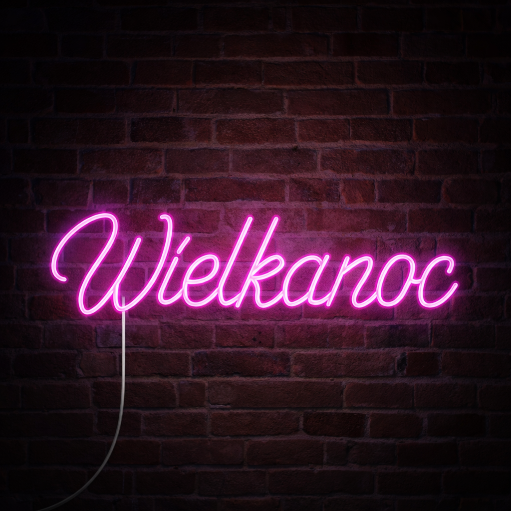 Wielkanocny napis „Wielkanoc” neon led 12V