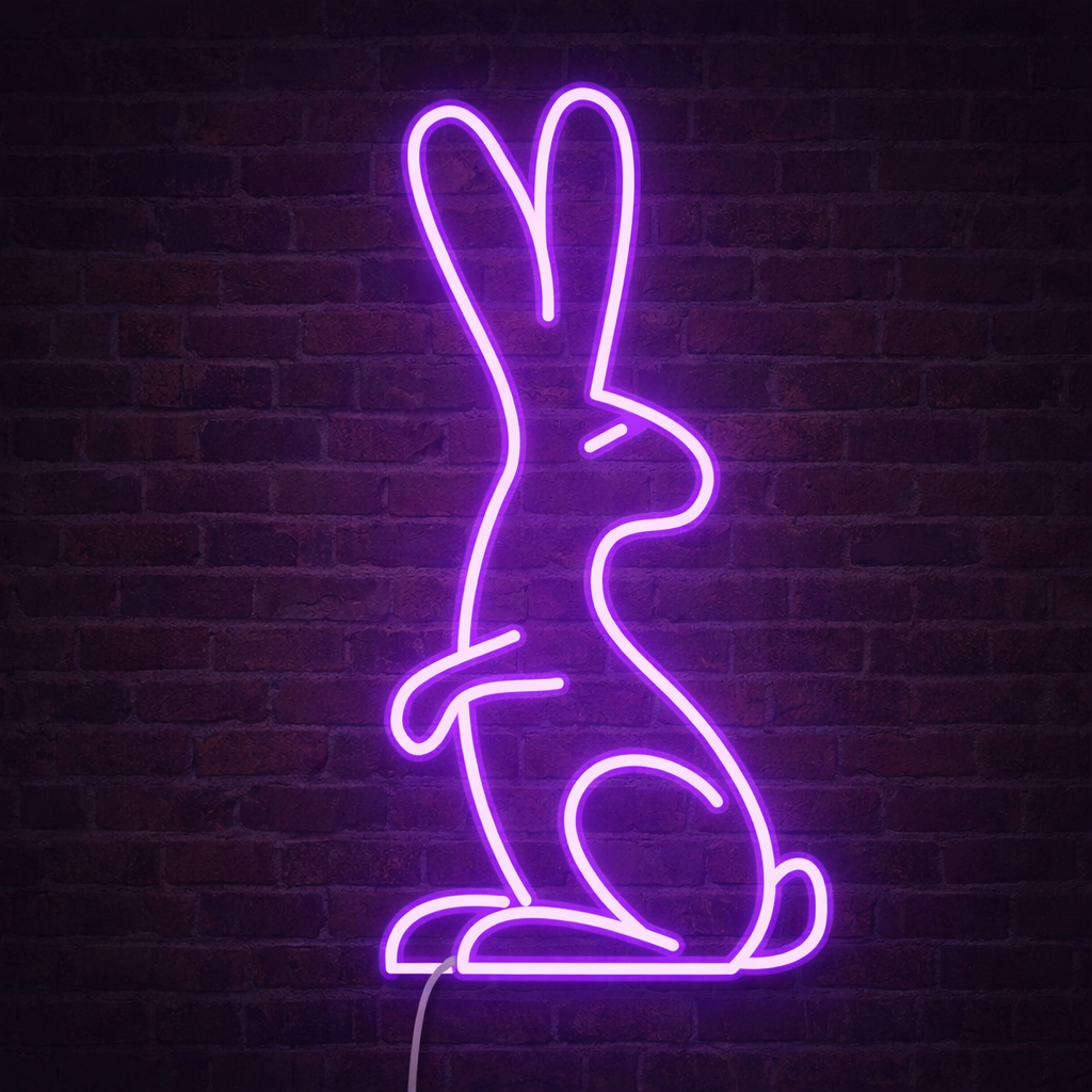 Wysoki Zając Wielkanocny Neon Led 12V