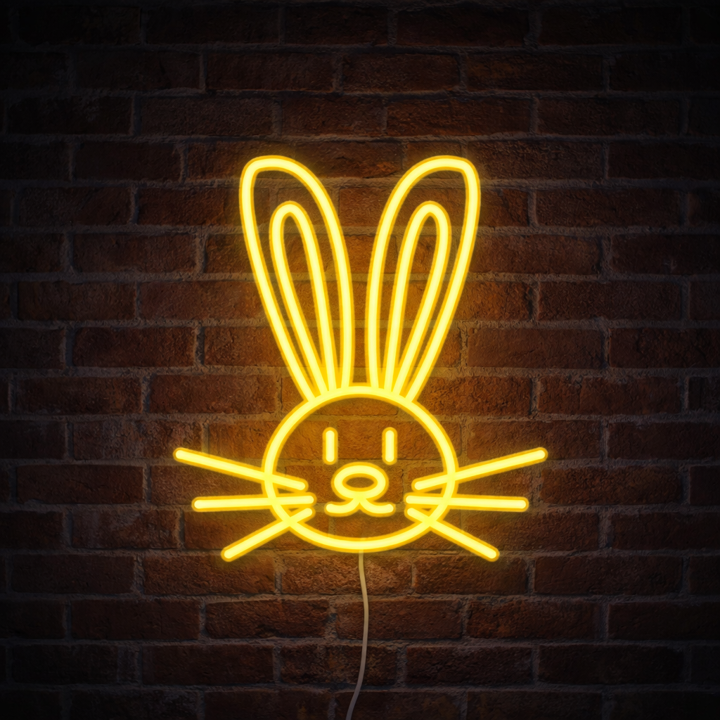 Zając Uśmiechnięty Skoczek Neon Led 12V