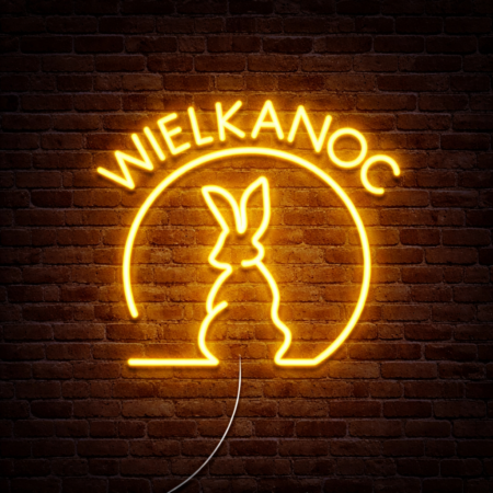 Zając Wielkanocny „Blask Wielkanocy” Neon Led 12v