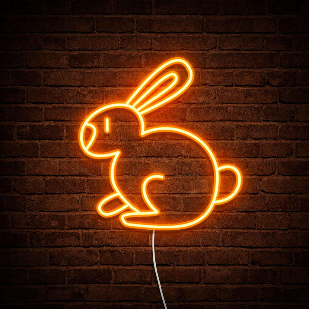 Zajączek Domowy Blask Wielkanocny Neon Led 12V